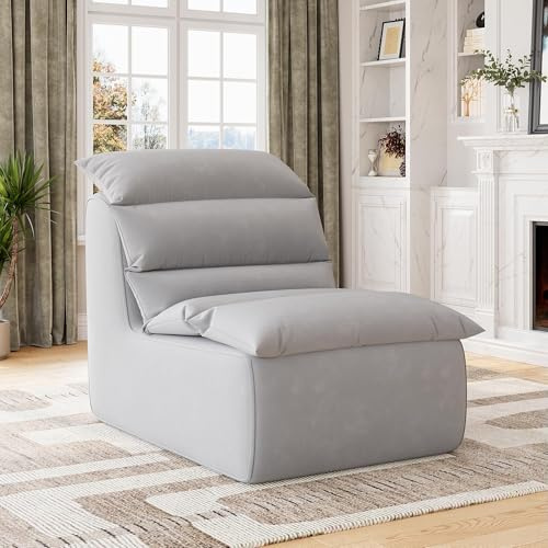 GarveeHome Puf Sofá de suelo con respaldo, sillón de salón de espuma viscoelástica, sofá perezoso con base antideslizante, silla de suelo, cómoda XXL para dormitorio, salón, dormitorio, oficina