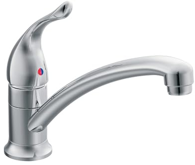 Moen Chateau Chrome One-Handle Single Hole Low Arc Standard Kitchen Faucet, 7423, 0.5