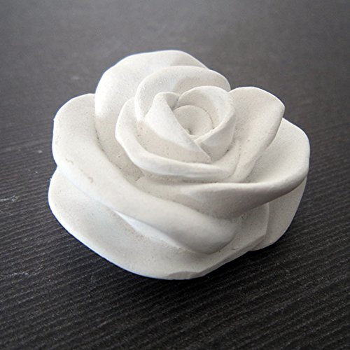 Vaquerprofumatori oggettistica profumata in Gesso (LD5001) Rosa Grande pz.6 cm.5,5x5,5