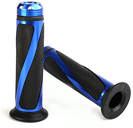 Puño Moto Universal, Empuñadura de Manillar de Motocicleta para Manillar de 7/8 22mm, Agarraderas para Moto Aluminio CNC Antideslizantes Motocicletas Perillas Motocross para Moto Bici (4)