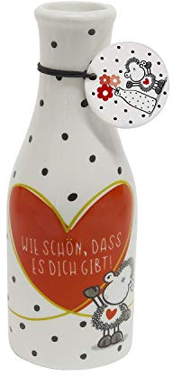 Sheepworld Vase mit Motiv Gibt | Vase mit Motivdruck, Porzellan | Geschenk, Dekoartikel, Blumenvase | 46220
