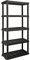 Oskar Garage Shelving Units 5 Tier Shelves Freestanding Multipurpose Organizer Heavy Duty Storage Racking Shelf 340kg Load Capacity 68kg Per Bay for Warehouse Workshop Office Black 45x91x187cm Plastic