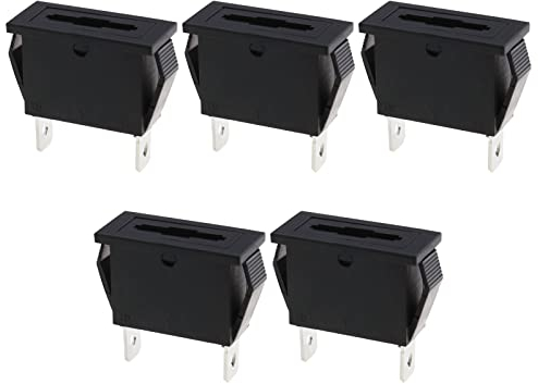 eMagTech 5PCS Standard Lama Portafusibili Pannello Montaggio Superficie Lama Fusibile Sedile per Auto Furgone Moto Camion Scooter Quad Barca Trattore Marino 12V 30A