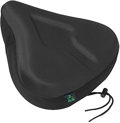 Zacro Bike Seat Cushion - Gel Padded Bike Seat Cover for Men Women Comfort, Extra Soft Exercise Bicycle Seat Compatible with Peloton, Outdoor & Indoor
