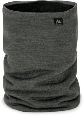 DANISH ENDURANCE Merino Schlauchschal mit Fleece, Gefüttertes Thermo Halstuch, Winddichter Loop Schal, Warm & Weich, Unisex, für Damen & Herren, Dunkelgrau, Einheitsgröße