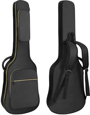 LETSROCK 39 40 41 Inch Electric Guitar Bag, Electric Guitar Gig Bag 0.35 Inch waterproof Thick Padding Backpack Soft Electric Guitar Case Dual Adjustable Shoulder Strap Pocket & Back Hanger Loop Black