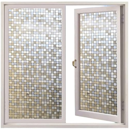Vetrofonia Pellicola senza colla per vetri per privacy con tema mosaico 45 x 200 cm per finestre balconi vetrine uffici