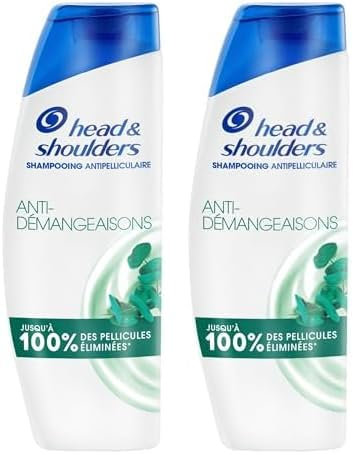 Head & Shoulders Anti-démangeaisons Shampoing Antipelliculaire 330ml. Usage Quotidien. Jusqu'à 100% des Pellicules Éliminées, Cliniquement Prouvé. Tous Types de Cheveux et de Cuir Chevelu (Lot de 2)