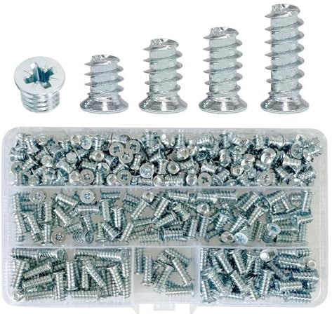 360 Pcs Euro Hinge Screws,M6.3 Grub Screws Assorted For Drawer Runner,Furniture Hinges,Kitchen Cupboard Hinges,Cabinet Doors,Wardrobes (8/11.5/13/16mm)