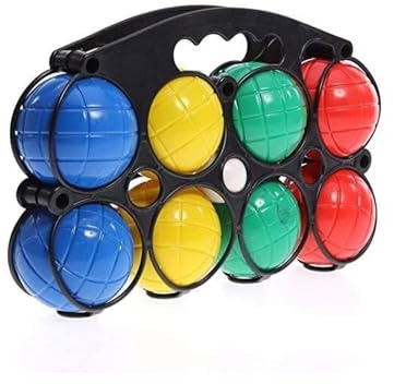 shopior 8PC French Boules Set with Carry Case – Traditional Outdoor Petanque Garden Game | Lawn, Beach & Camping Activity for Adults & Kids | Family Party & Holiday Fun
