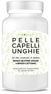 Pelle Capelli Unghie Integratore Alimentare con Biotina, Vitamina C, Zinco, Cardo mariano, Ferro, Silicio - 60 capsule