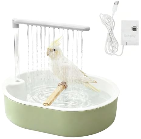 KQWVZ Baño Automático para Pájaros, Ducha para Pajaros, Bañera Automática para Loros, Bañera para Pájaros con Ducha, Bañera para Pajaros Automática para Jaula Periquitos Agapornis Cacatúa Y Cotorra