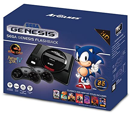 AT Games Arcade Classic Sega Mega Drive Flashback Wireless Mini HD Console EU (Electronic Games)