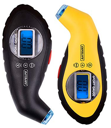 SAFELIFE Digital Tire Pressure Gauge 150 PSI 4 Settings with Backlit LCD and Non-Slip Grip (2package)