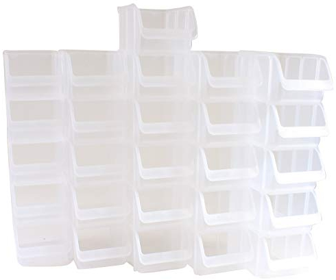 BAUPROFI 26er Set Sichtboxen Werkstatt-Lagerboxen, Transparent, Polypropylen, 26 Stück, T max. 240mm / min. 210mm x B 145mm x H 125 mm