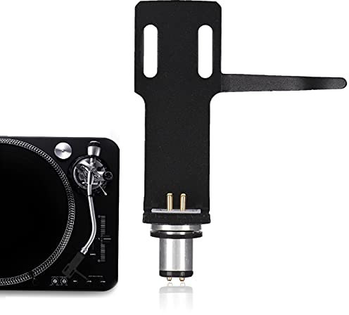 Phono Headshell, Turntable Phonograph Player Headshell für High-End-Phonographen/Tonabnehmer(Schwarz)