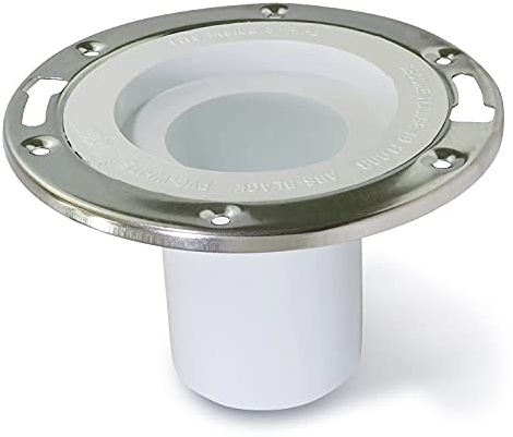 Midline Valve S1165 4-1/2’’ Long Closet Flange with Stainless Steel Ring; Fits Into 3’’ PVC or Cast Iron Pipe