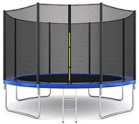 JIXIN Rete di Sicurezza per Trampolino Rete di Protezione per Trampolino Anti-Caduta Rete di Sicurezza per Trampolino Protezione per Bambini al Coperto,10ft 4 Arches or 8 Poles