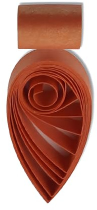 ODETOJOY Metalliskt papper quilling metalliskt papper 5 mm, remsa av quilling-papper vitt guld blå grön svart – 60 remsor, 54 cm längd (orange)