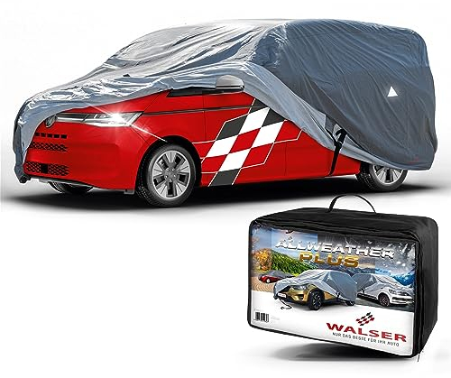 Walser Premium Abdeckplane Auto All Weather Plus, Abdeckplane wasserdicht, Bus Abdeckplane, Transporter Abdeckplane Größe 12 kompatibel mit VW Caddy/T4/T5/T6, Mercedes Viano/Vito