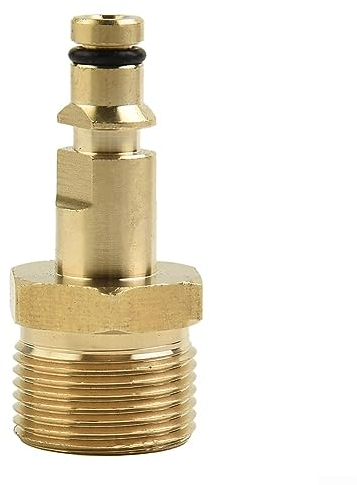 M22 Hochdruckreiniger-Stecker auf Schnellanschluss-Schlauchadapter, massives Messing, Einlass und K-Serie-Ausgangskupplung, passend für Kärcher für Nilfisk für