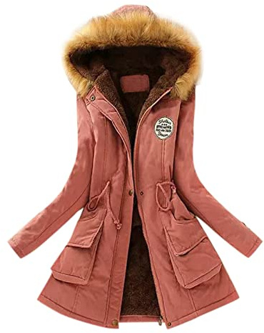 Manteau Femme Hiver Parka Imperméable Veste Doudoune Chaude Cintrée Manteaux Imperméables Noir Blouson Longue avec Capuche Chaud Grand Froid Et Blousons Duvet d'hiver Noire Mi Impermeables Long Rouge