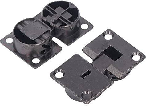 HUSHUI Bisagra de Puerta de Gabinete, Copa de Bisagra Chapada en Negro de Aleación de Zinc con Estampado Automático, para Puerta Abatible hacia Abajo de Armario