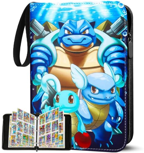 Raccoglitore Carte,Album Carte 50 Fogli 900 Tasche,PU Portatili Impermeabile Doppio Lato per MTG,Sport (Nero)