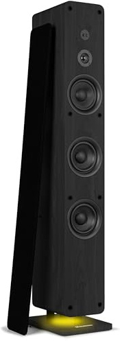 Audizio ARCO Tour De Son Hi-FI BT Noire 160W - Enceinte Colonne Active Amplifiée avec LED, Mode Stéréo, TV, Streaming et Salon