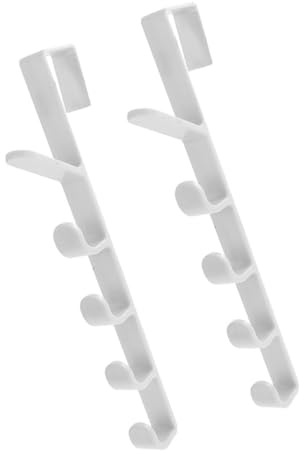 FOMIYES Lot de 2 Crochets Multifonctionnels sans Perçage en ABS, Porte Manteau Suspendu pour Usage Domestique Chambres et Salles de Bain