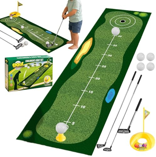 Generisch Mazza da golf per bambini, 60 cm, set di mazze da golf per bambini, set per sport all'aria aperta, giocattolo da golf portatile per ragazze, cortile, campeggio, asili