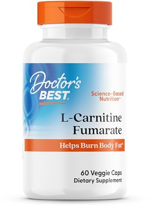 Doctors BEST L-Carnitine Fumarate, Helps Burn Body Fat, Non-GMO, Gluten Free, Soy Free, Vegan 60 Veggie Caps