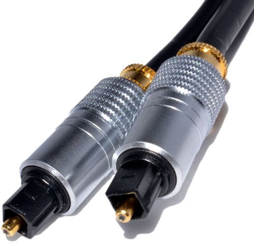 kenable PRO Gold TOSLink Optical Digital Audio Cable 6mm SPDIF Lead Black 1m