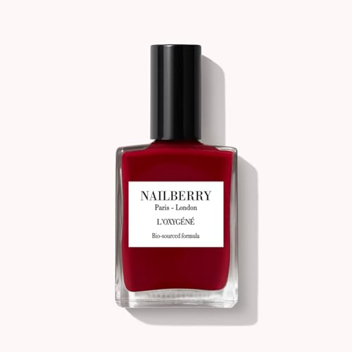 Nailberry L'Oxygéné Oxygenated Nail Lacquer | Le Temps Des Cerises, 15 ml | Polish for a Healthier Manicure & Long Lasting Colour | 12-Free, Vegan, Halal, Cruelty & Gluten Free