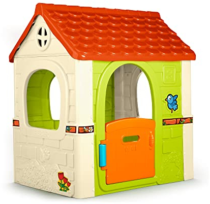 FEBER- Fantasy House, Casetta per Bambini con Porta Apribile, per Giocare in Casa O All'Aperto, Multicolore, Resistente E Facile da Montare, per Bambini/e da 2 A 6 Anni, 800010237