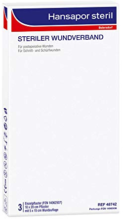 Hansaplast steril Wundverband 10 x 20 cm, 3 St