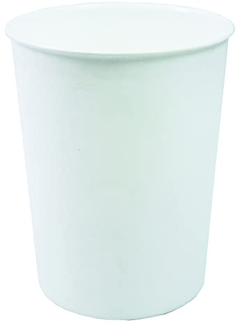 EDS Round Waste Paper Bin |Modern Chequered Design| Lightweight Sturdy Plastic 5L Waste Paper Basket | Small Waste Bin For Bedroom, Lounge, Office And Desk (PACK OF 1, WHITE)