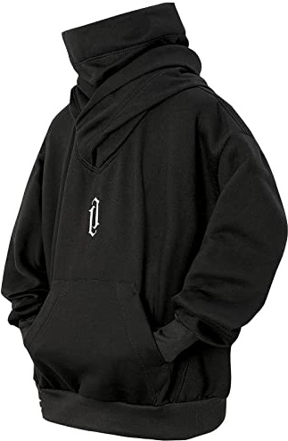 Eocicvvi Sudaderas Hombres Cuello Alto Suéter con Capucha Invierno