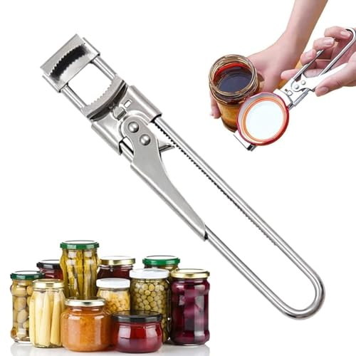 Apriscatole Manuale in Acciaio Inox, Universale Apriscatole Regolabile in Acciaio Inossidabile, Multifunzione Apri Barattoli per Cucina, Ristorante, Anziani, Donne, Bambino