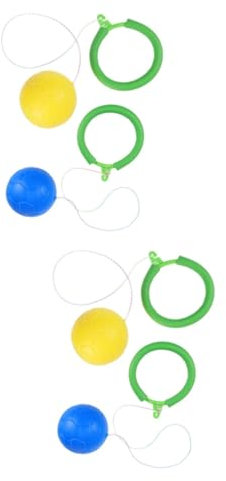KOMBIUDA 4 Stück Sprungring Sprungball Kinder fitnessgeräte Unterhaltungsspielzeug für den Außenbereich Springender Ring Kinder spielset Spielzeuge Springseil Ballspielzeug Springender Ball