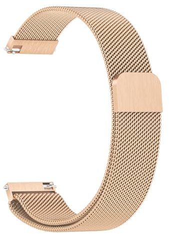 Vancle Métal Bracelet pour 20mm 22mm Montre Homme Femme, Dégagement Rapide, Bracelets de Remplacement à Aimant Magnétique en Acier Inoxydable en Métal pour Montre de 20mm 22mm (Or Rose, 22mm)