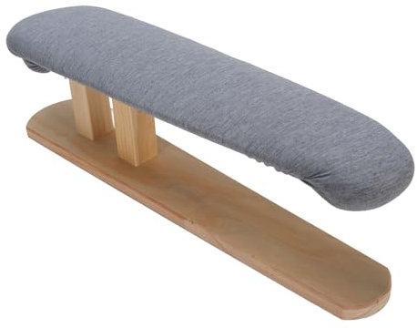 Strykningskort för Bordsskiva, Vadderad Liten Strykbräda med Träbas, Bärbar bröst- och ärmstrykbrädor för Skräddare, Hushåll, Tvättstuga, Lägenhet