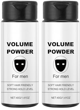 Polvere Volumizzante per Capelli da Uomo - Texture e Consistenza Immediata, Naturale con Forte Tenuta (2 Pezzi)