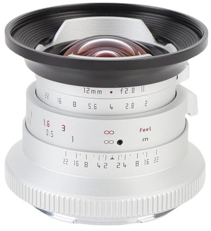 Retrato Objetivo de 12 Mm F/2.0, Abertura Grande, Enfoque Manual, APS-C, para el Montaje de RF, Cámaras Híbridas R7, R10, R50, R100, RP, R5, R6 (Dinero)