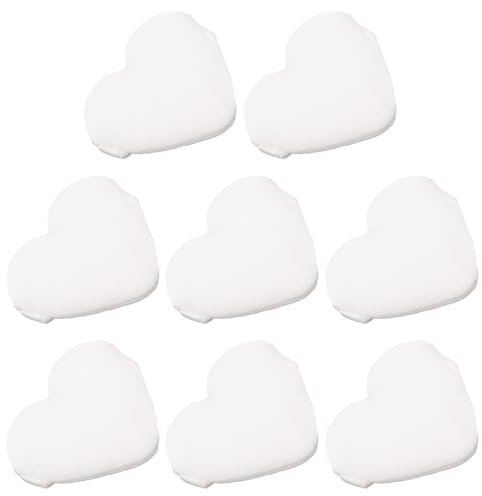 Abaodam 8 Borlas de Maquillaje en Forma de Corazón Material Esponja Flexible y Amigable la Piel, Herramienta Práctica para Maquillaje Diario para Polvos Sueltos