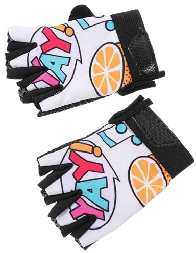 VILLCASE Guantes de Ciclismo de Dedo Corto con Almohadillas Amortiguadoras y Diseño Transpirable de Poliéster para Montar en Bicicleta y Skate al Aire Libre
