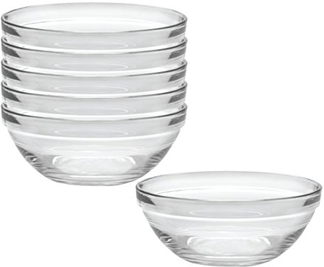 Duralex Made In France Lys - Cuenco apilable transparente (6 unidades, 12,7 cm)