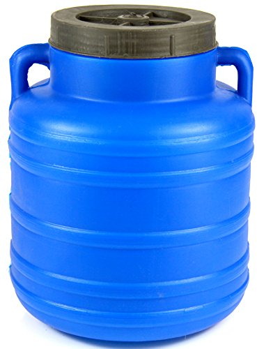 Wamat Weinfass, Weithalsfass für Lebensmittel & Getränke, Maischefass aus UV-beständigem Kunststoff, Mostfass mit Deckel, Deckelfass, Getränkefass, Lebensmittelfass, 5 l