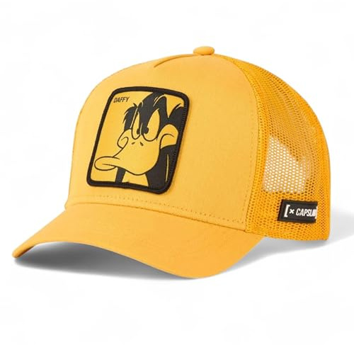 Capslab Daffy Duck Looney Tunes Yellow Trucker Cap - One-Size