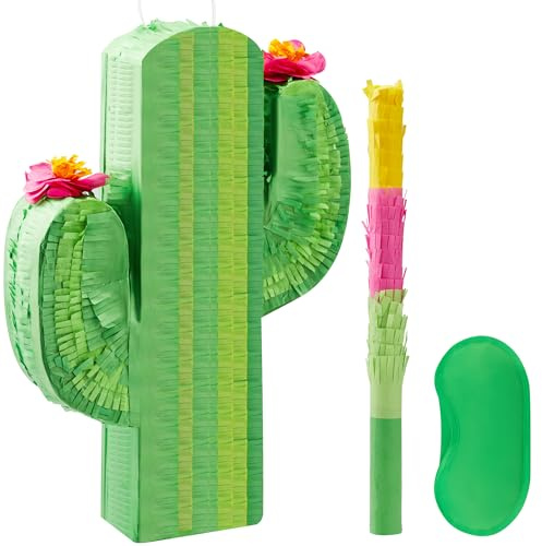 JOYIN Piñata de cactus Cinco De Mayo para fiesta de cumpleaños de niños, (42,5 x 28,6 x 7,6 cm) para accesorios para fotos de eventos Luau, decoración temática mexicana, festivales de carnavales